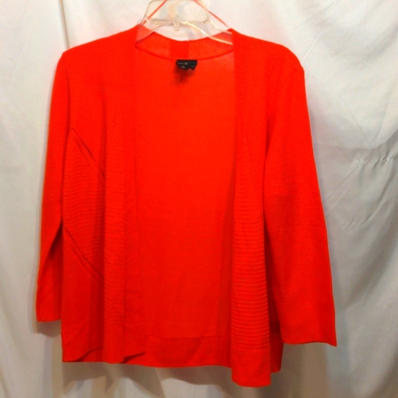 Worthington Sweaters - Worthington orange open front sweater